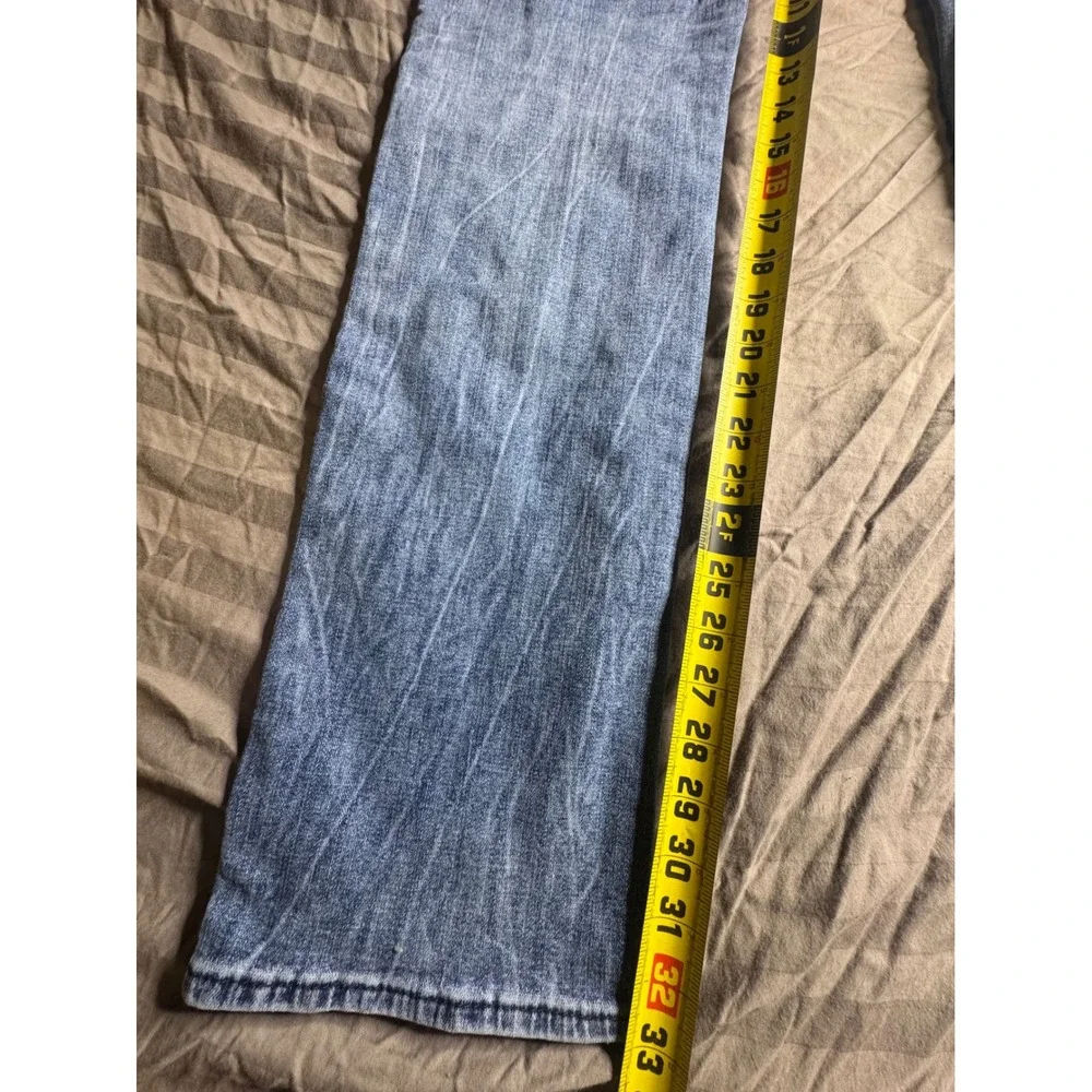 True Religion World Tour Straight Leg Light Wash Blue‎ Denim Jeans Mens 33x32
